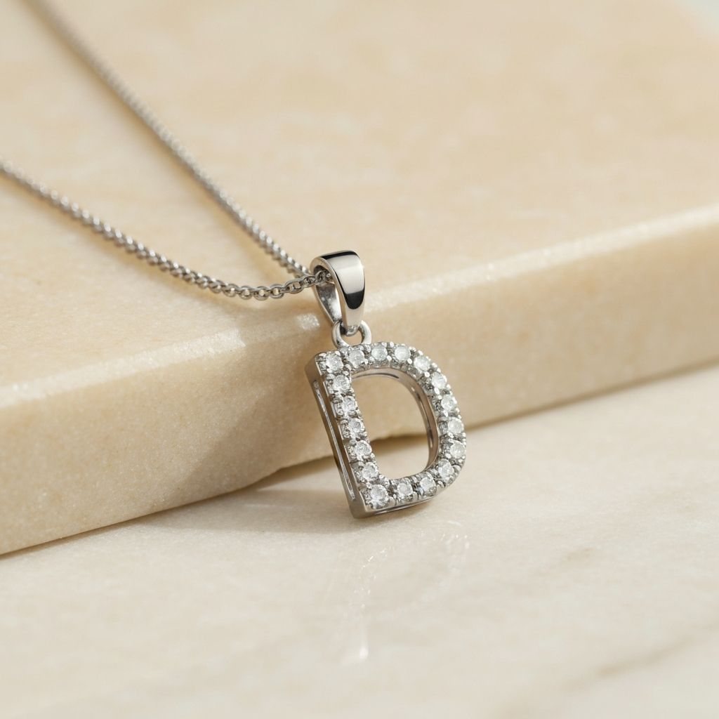 Diamond Letter D Necklace