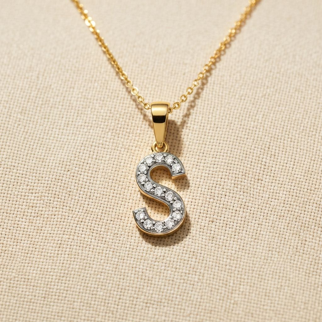 Diamond Letter S Necklace